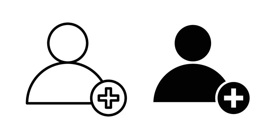 Add a new user icon vector design illustrations Stock Illustration
