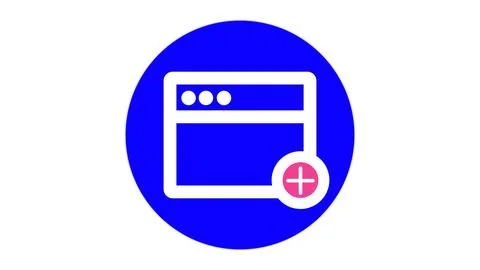 Add New Web Page Icon Stock Illustration