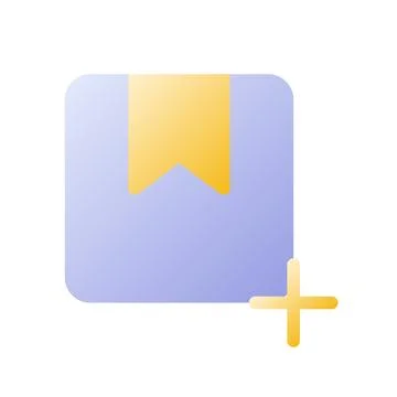 Add parcel flat gradient two-color ui icon イラスト素材