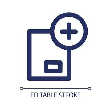 Add to parcel linear ui icon Stock Illustration