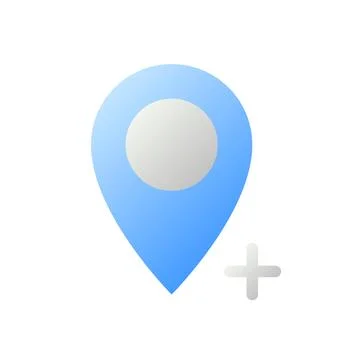 Add place to map flat gradient two-color ui icon Illustrazione stock