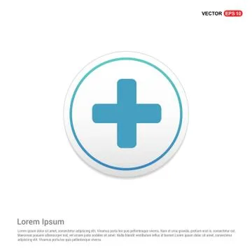 Add Plus icon Hexa White Background icon template 스톡 일러스트
