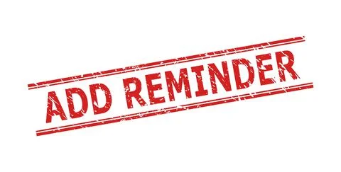 ADD REMINDER Seal with Grunge Surface and Double Parallel Lines Stock Illustration