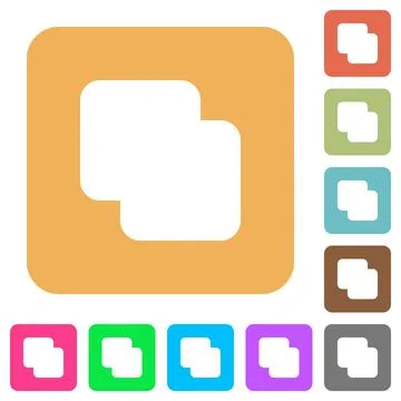 Add shapes rounded square flat icons Stock Illustration