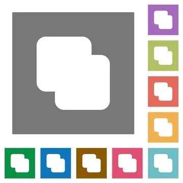 Add shapes square flat icons Stock Illustration