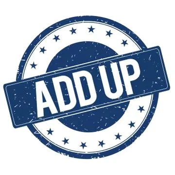 ADD UP stamp sign Stock Illustration