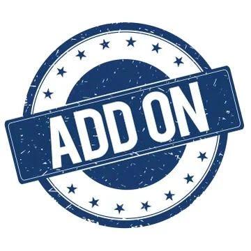 ADD ON stamp sign Stock Illustration