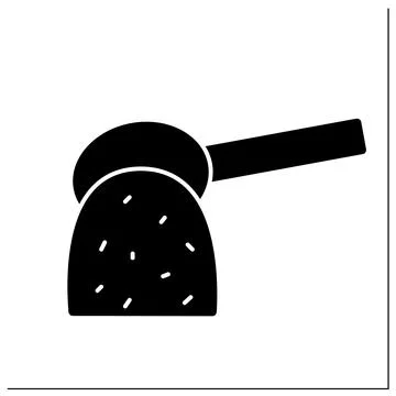 Add sugars glyph icon 스톡 일러스트