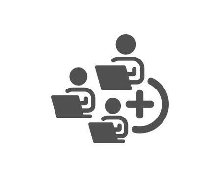 Add team icon. Teamwork sign. Vector Stock Illustration