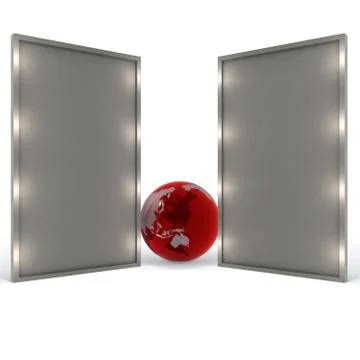 Add text background with globe Illustrazione stock