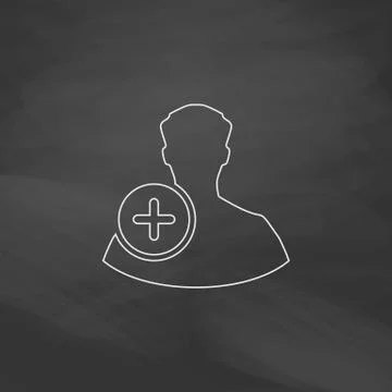 Add user computer symbol Stock-Illustration