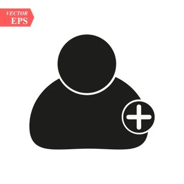 Add user icon. add user vector illustration on white background for web and a Stock Illustration