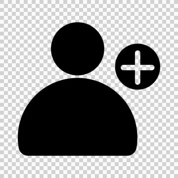 Add User Icon – Minimal New Account Symbol Stock Illustration