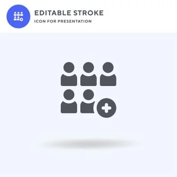 Add User icon vector, filled flat sign, solid pictogram isolated on white, logo Stock Illustration