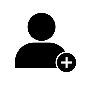 Add user icon. Vector sign Stock Illustration