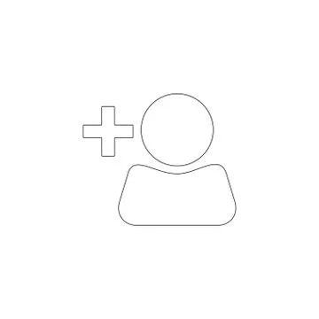 Add user profile. flat vector icon Stock Illustration