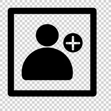 Add User Profile Icon – Minimal Account Creation Symbol in Box Stock Illustration