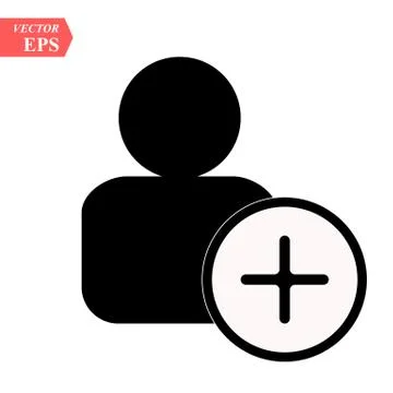 Add User rounded icon. Vector designed for web and software interfaces. Isola Stock Illustration