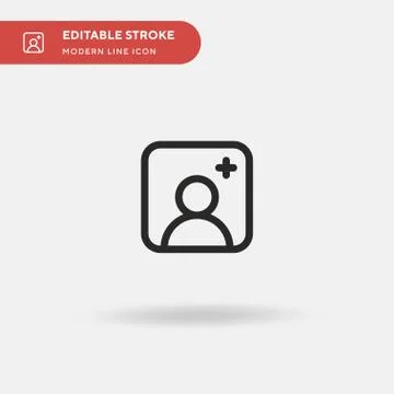 Add User Simple vector icon. Illustration symbol design template for web mobi Stock Illustration