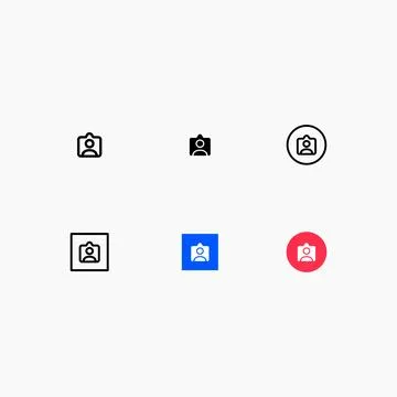 Add User Tag Icon UI set Stock Illustration