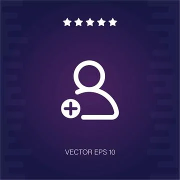 Add user vector icon Illustrazione stock