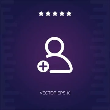 Add user vector icon Stock Illustration