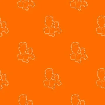 Add users pattern vector orange イラスト素材