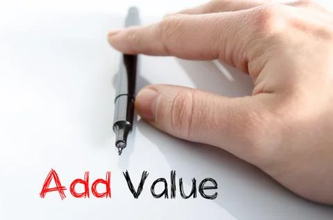 Add value text concept Stock Photos