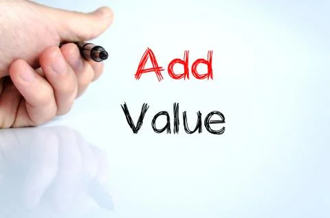 Add value text concept Stock Photos