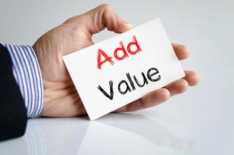 Add value text concept 스톡 사진