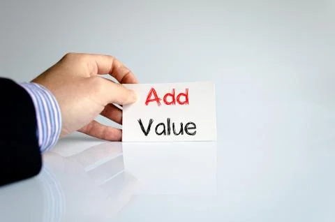 Add value text concept 스톡 사진