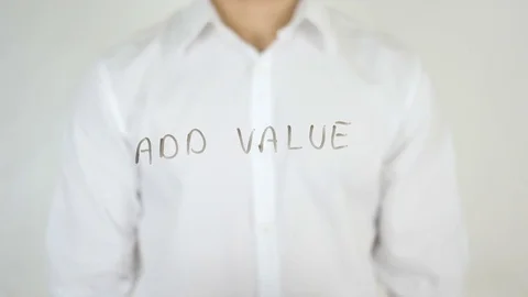 Add Value, Written on Glass Stock Footage 72522718