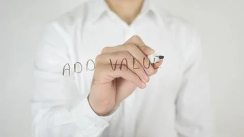 Add Value, Written on Glass 写真素材