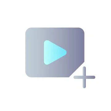 Add video file flat gradient color ui icon イラスト素材