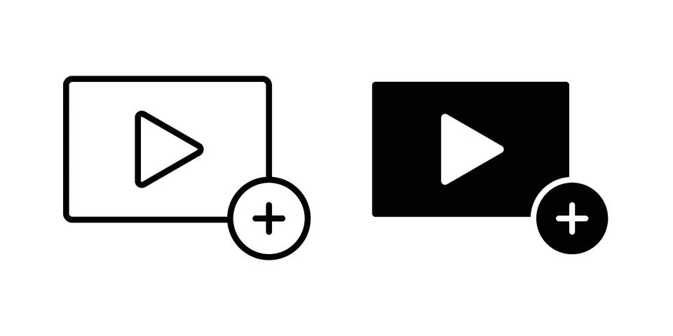 Add video icon for web projects Stockillustratie