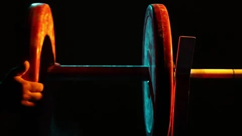 Add weight to the barbell 9 Stock-Footage 309551947