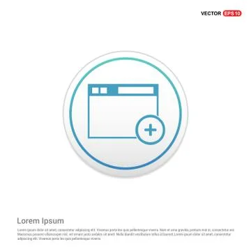 Add Widget icon - white circle button Stock Illustration