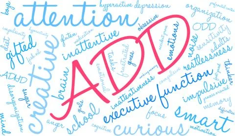 ADD Word Cloud Stock Illustration