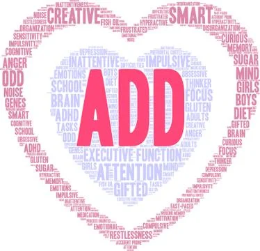 ADD Word Cloud Illustrazione stock