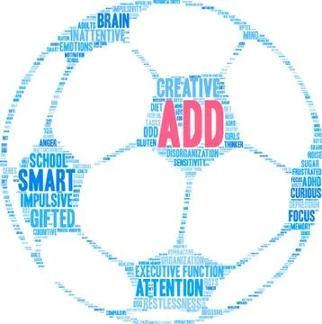 ADD Word Cloud Illustrazione stock