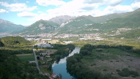 Adda river: panoramic view Stock Footage 154534195
