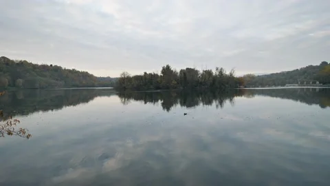 Adda river in Trezzo, Milan Stock Footage 165731058