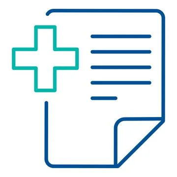 Added Document Business Process Stroke Icon Stock Illustration