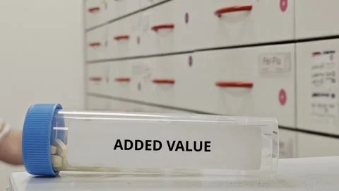 ADDED VALUE oral tablet therapeutic value rare disease and pharmaceutical market Stock-Footage 346137408