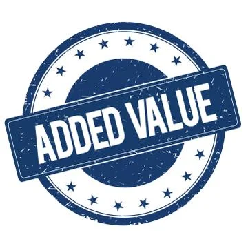 ADDED VALUE stamp sign Stock Illustration