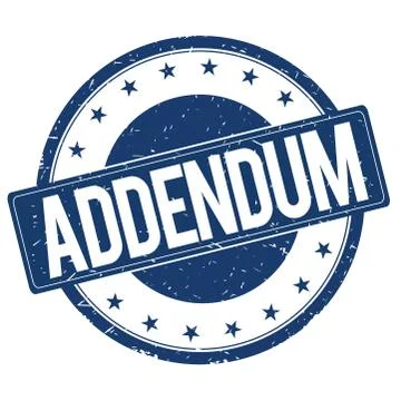 ADDENDUM stamp sign Stock Illustration