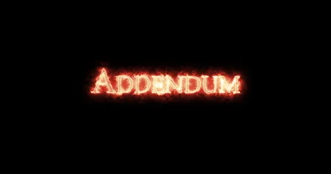 Addendum written with fire. Loop Stock Footage 267873529