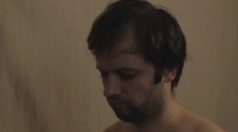 Addict Man Injects Heroin Stock Footage 34987598