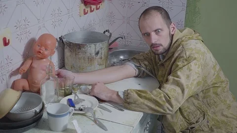 Addict sees hallucinations Stock Footage 81837983