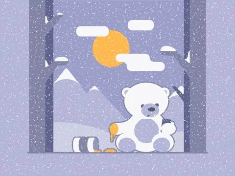 Addicted bear Stock Illustration